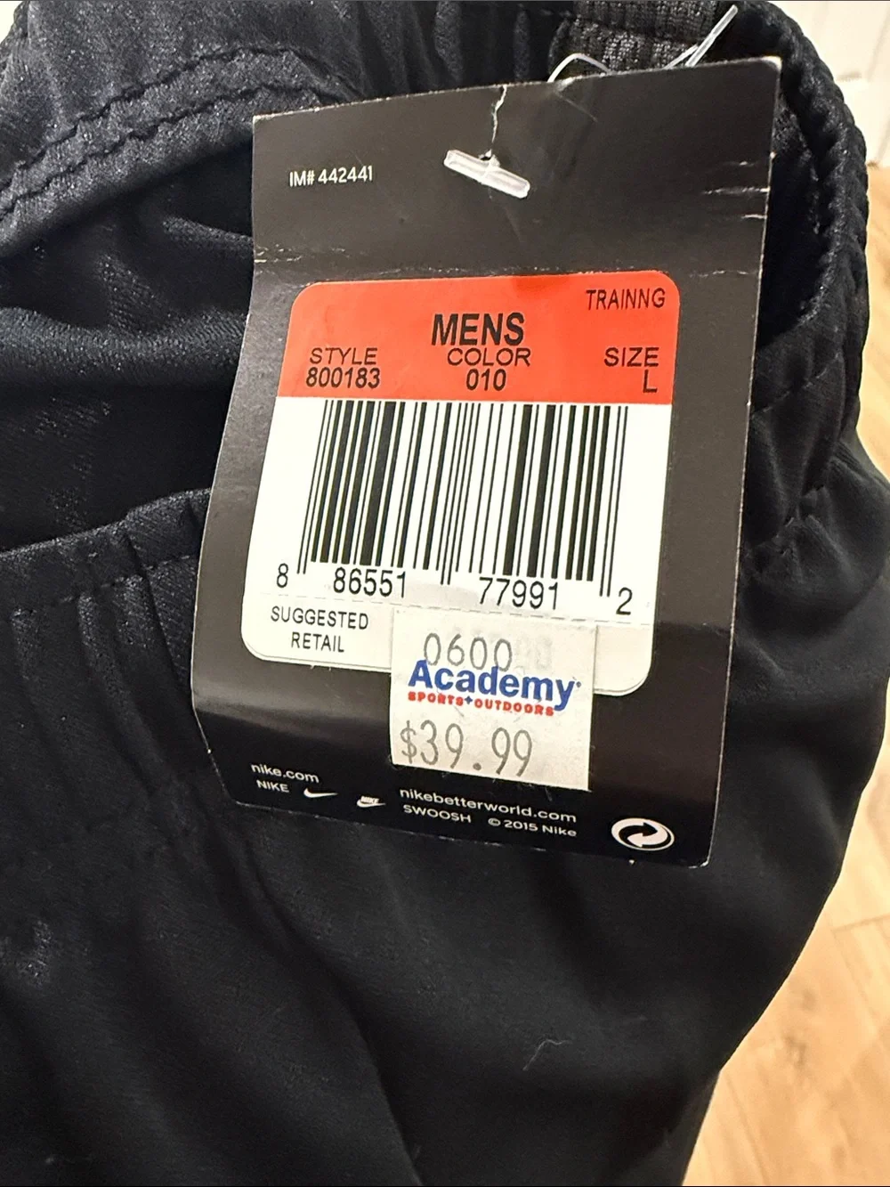Nike Black Jogger Pants with Gray Accents